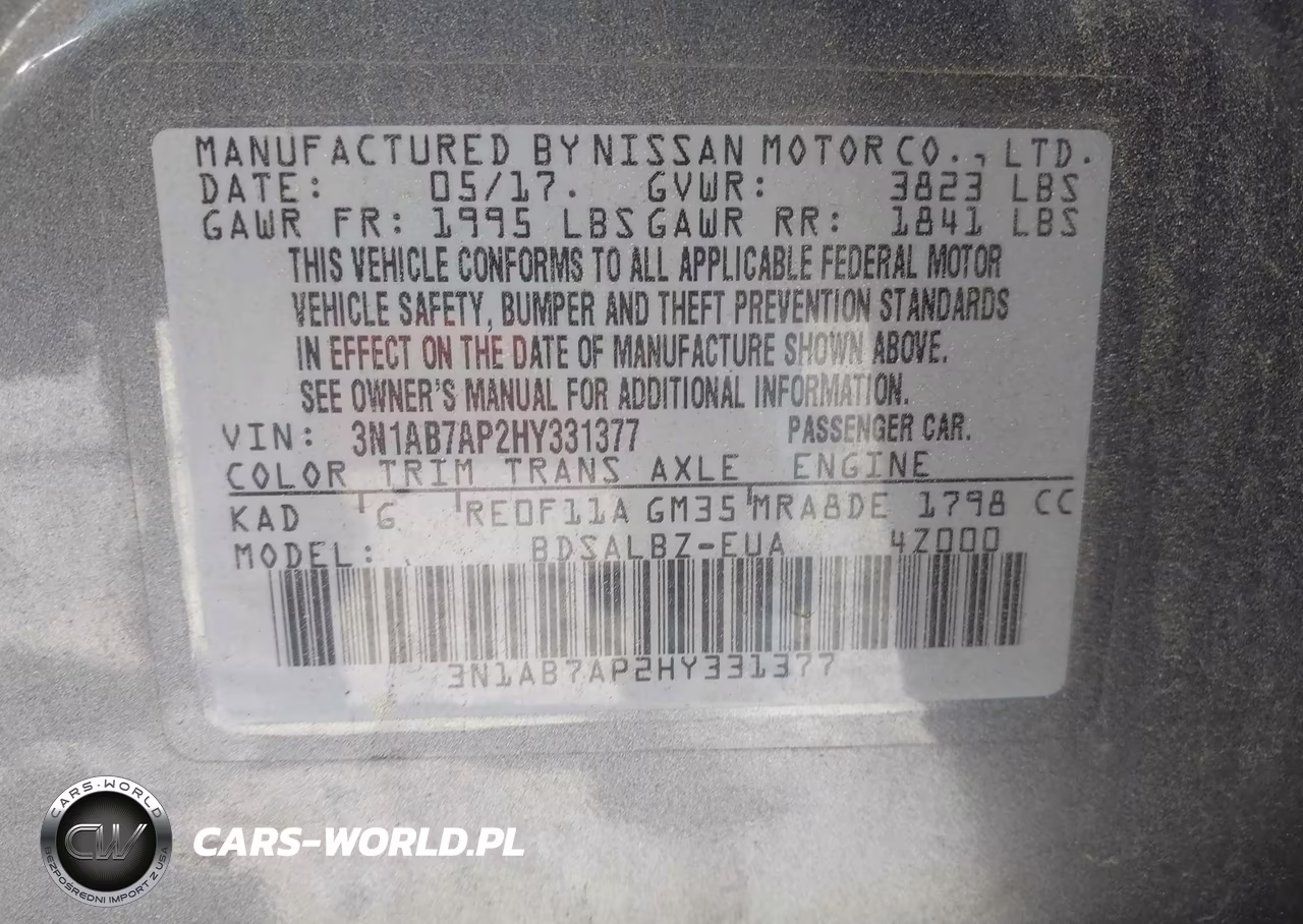 2017 Nissan Sentra S VIN:3N1AB7AP2HY331377 - 9