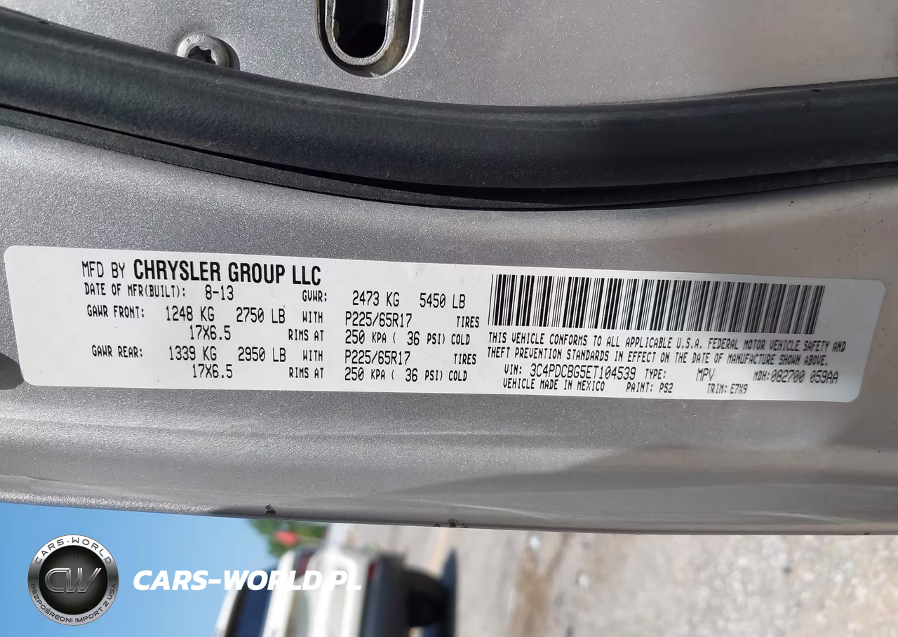 2014 Dodge Journey Sxt VIN:3C4PDCBG5ET104539 - 9