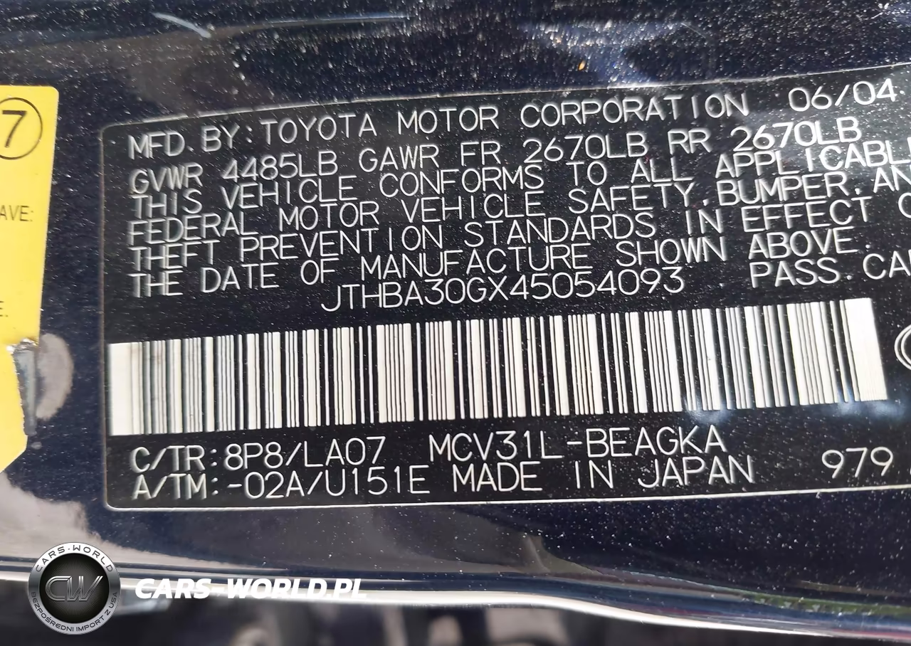 2004 Lexus Es 330 VIN:JTHBA30GX45054093 - 9
