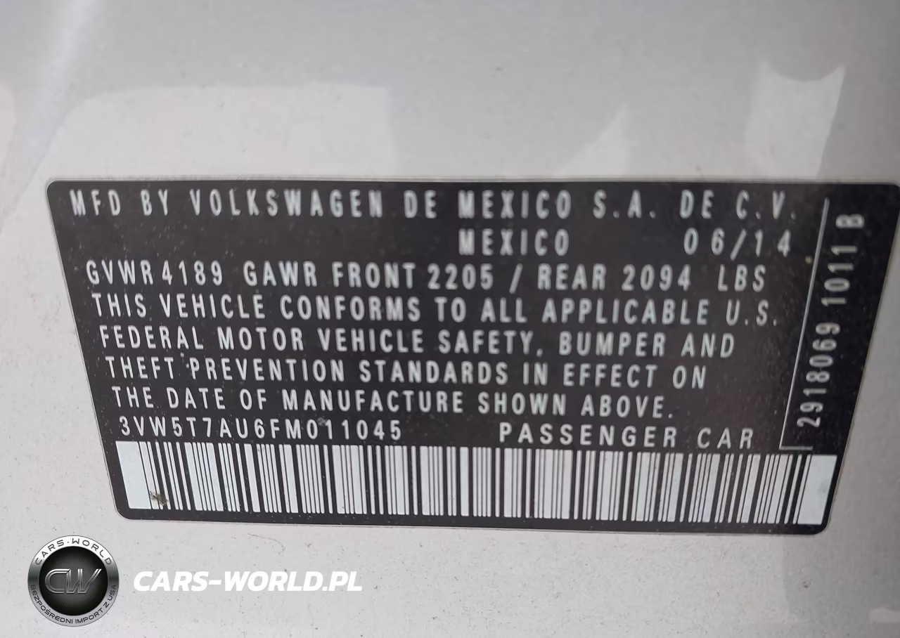 2015 Volkswagen Golf Gti 2.0T Se 4-Door VIN:3VW5T7AU6FM011045 - 9