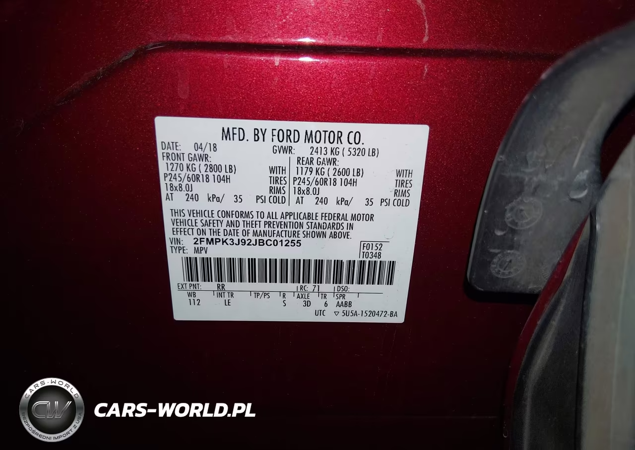 2018 Ford Edge Sel VIN:2FMPK3J92JBC01255 - 9