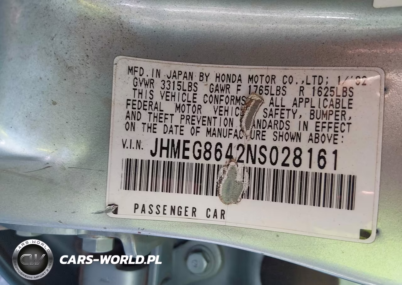 1992 Honda Civic Dx-Lx VIN:JHMEG8642NS028161 - 9
