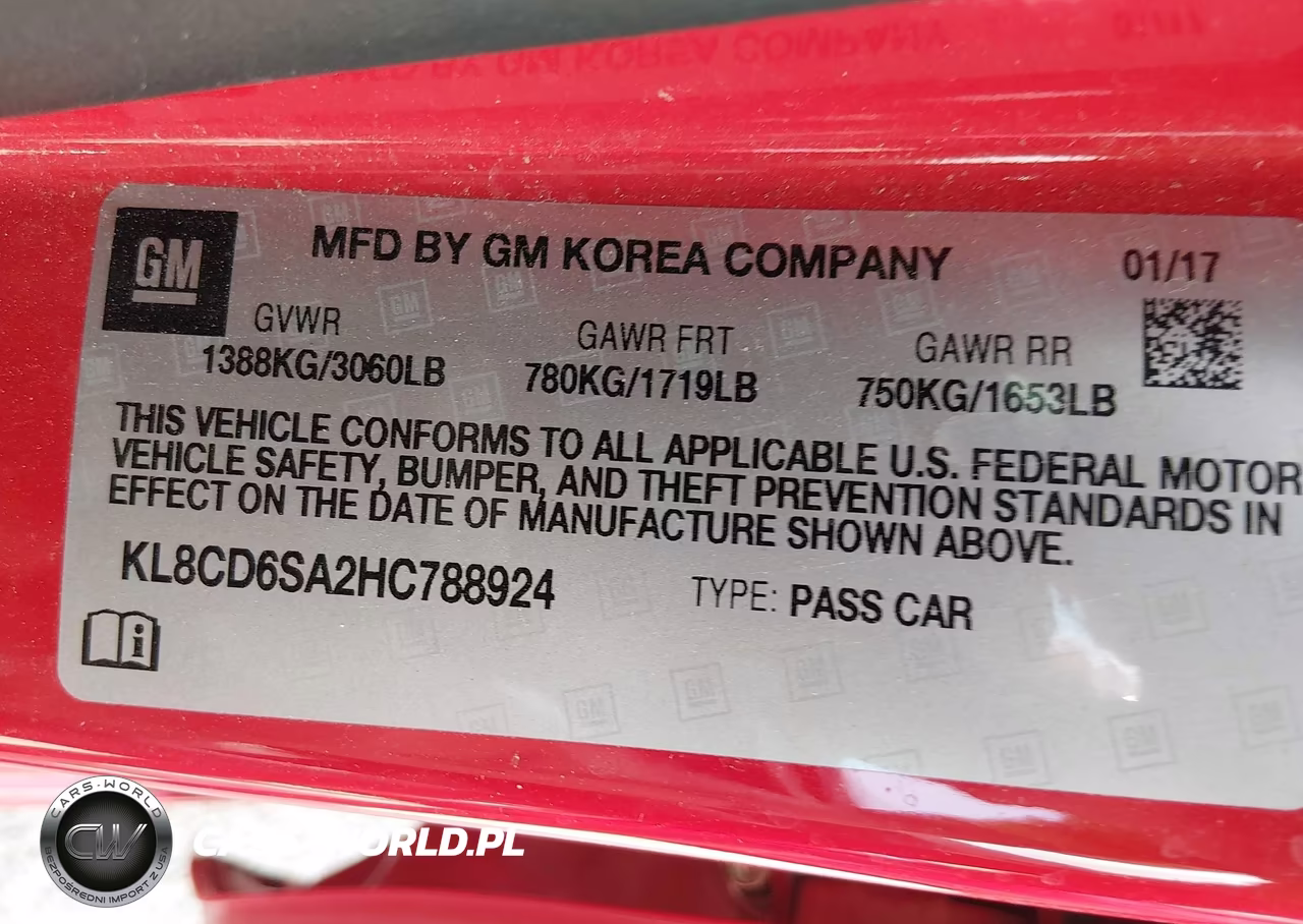 2017 Chevrolet Spark 1Lt Cvt VIN:KL8CD6SA2HC788924 - 9