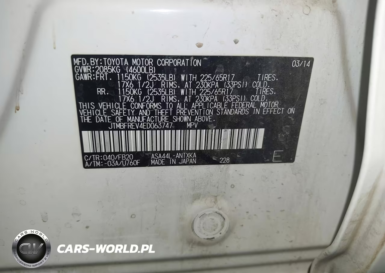 2014 Toyota Rav4 Le VIN:JTMBFREV4ED063747 - 9