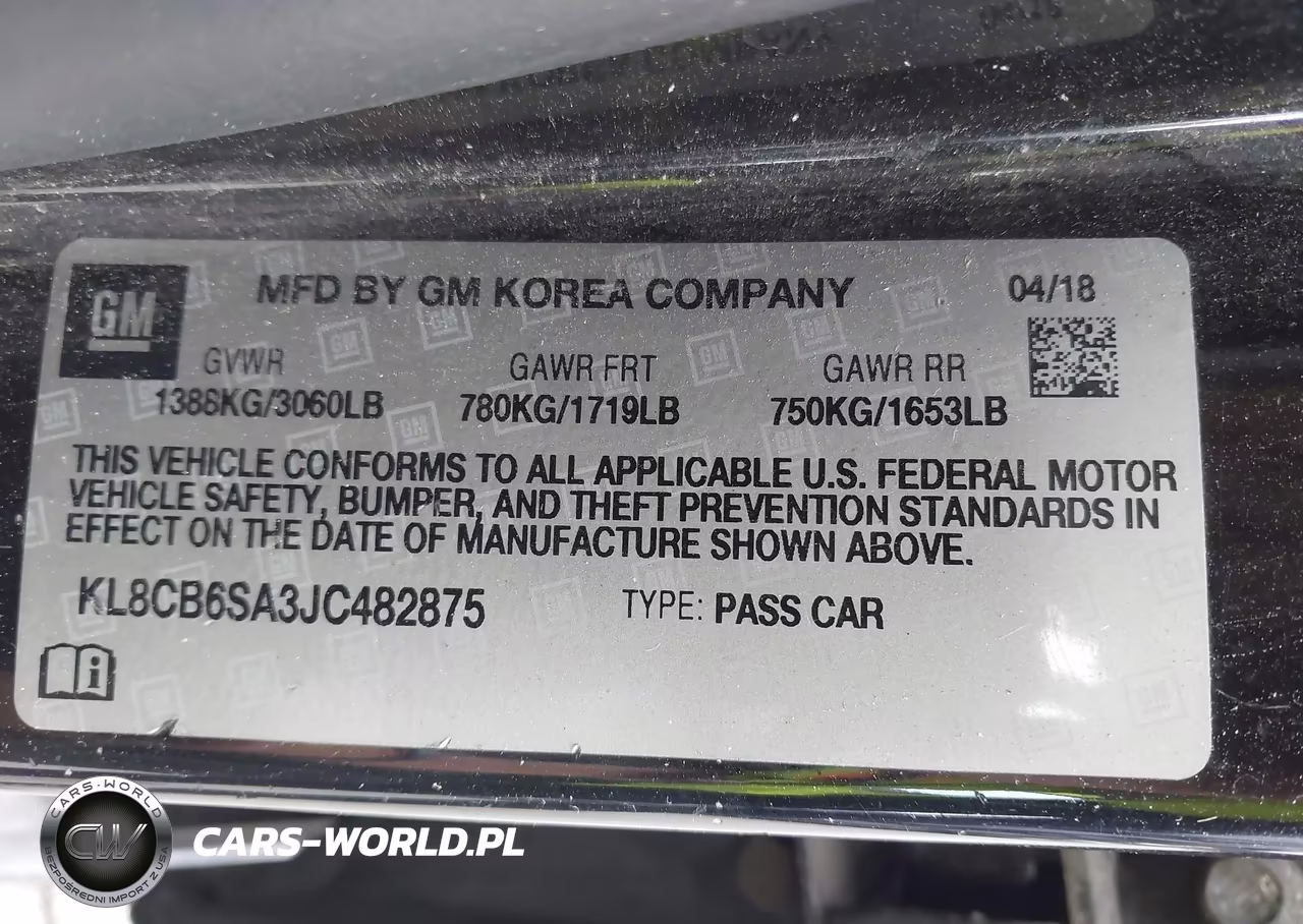 2018 Chevrolet Spark Ls Cvt VIN:KL8CB6SA3JC482875 - 9