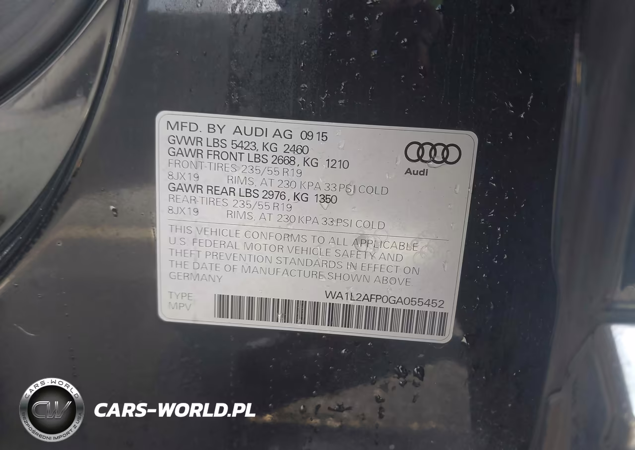 2016 Audi Q5 2.0T Premium VIN:WA1L2AFP0GA055452 - 9