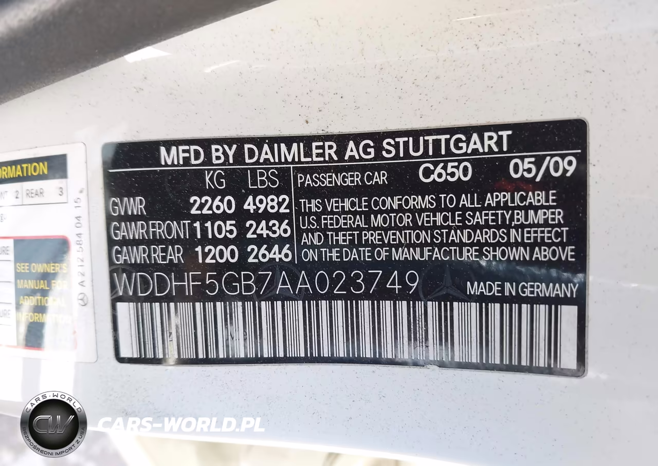 2010 Mercedes-Benz E 350 VIN:WDDHF5GB7AA023749 - 9