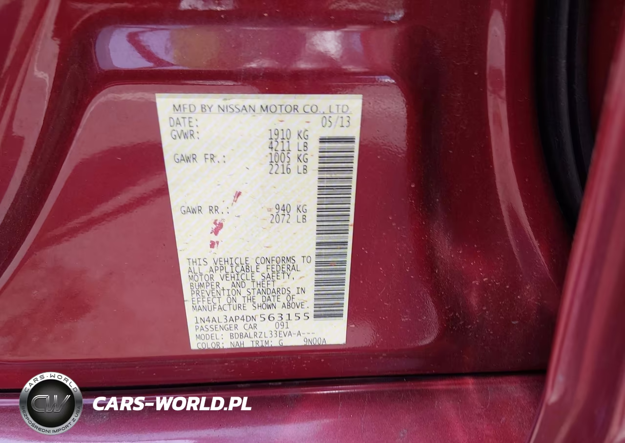 NISSAN ALTIMA VIN:1N4AL3AP4DN563155 - 9