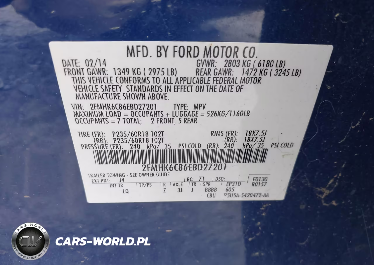 2014 Ford Flex Sel VIN:2FMHK6C86EBD27201 - 9