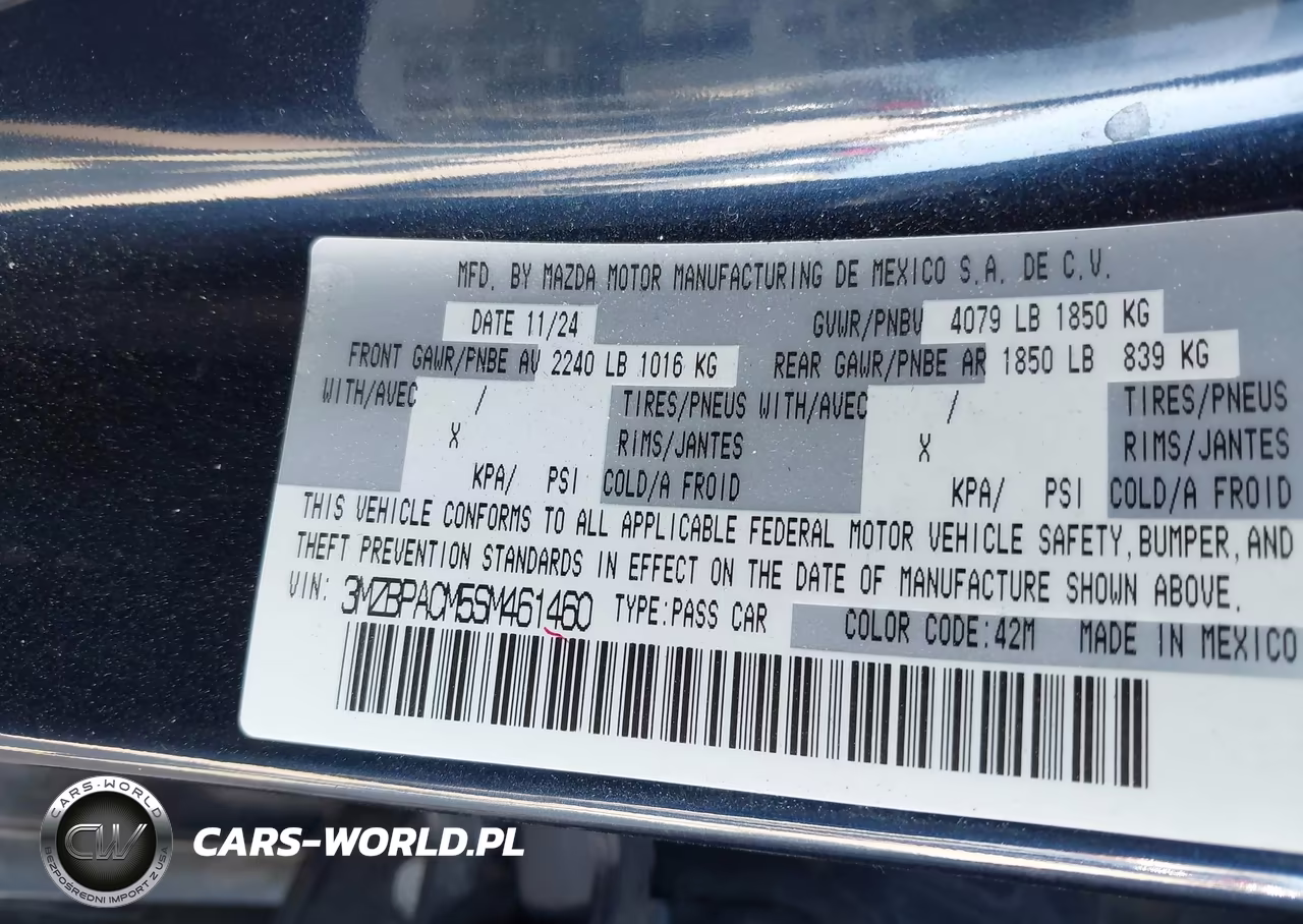 2025 Mazda Mazda3 2.5 S Preferred VIN:3MZBPACM5SM461460 - 9