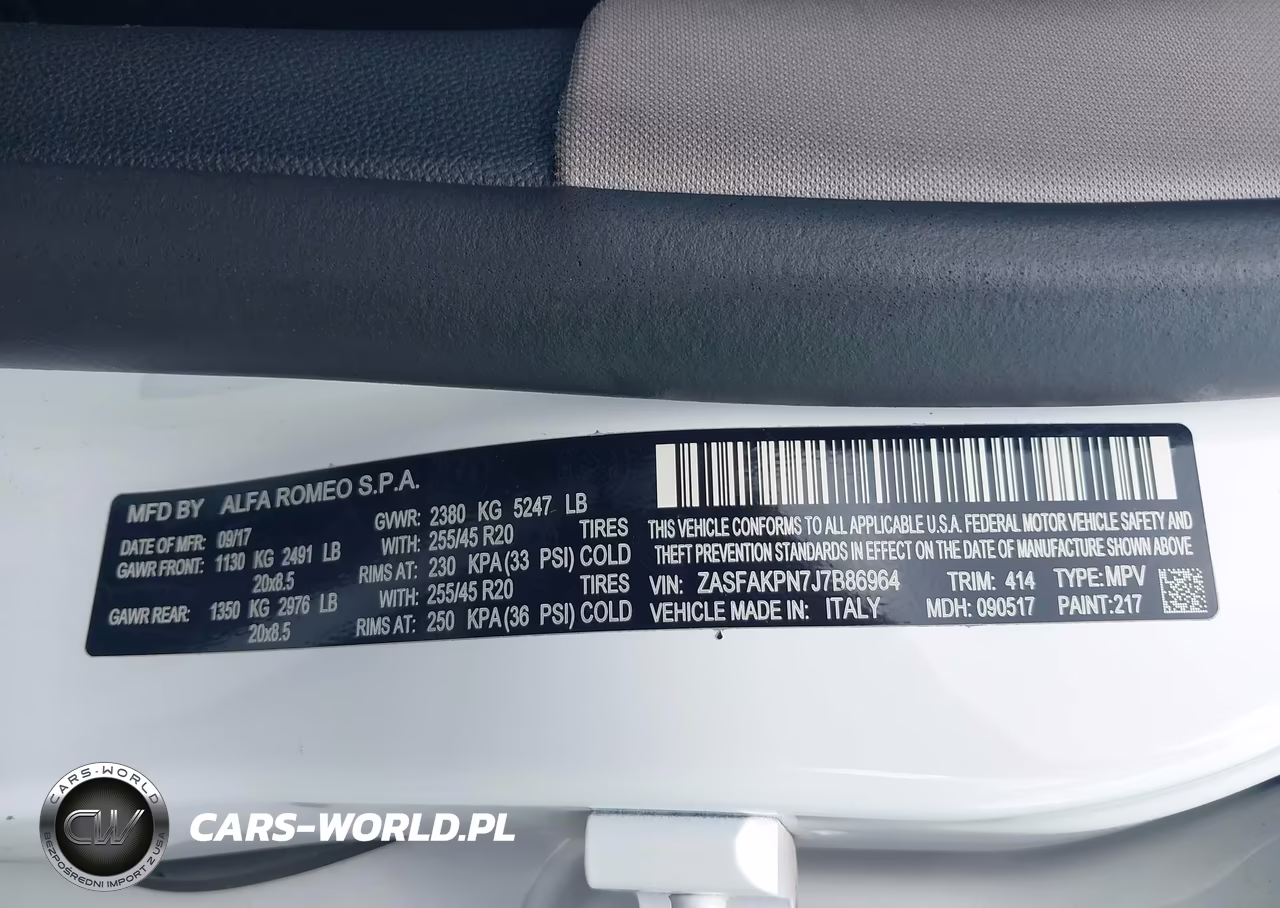 2018 Alfa Romeo Stelvio Sport Awd VIN:ZASFAKPN7J7B86964 - 9