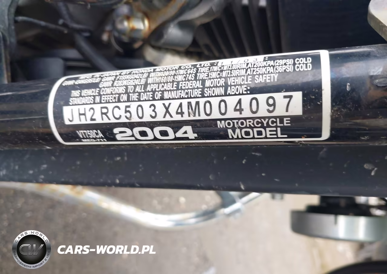 2004 Honda Vt750 Ca VIN:JH2RC503X4M004097 - 10