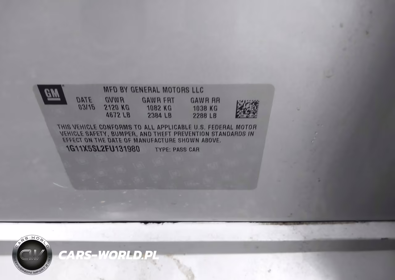 2015 Chevrolet Impala 1Fl VIN:1G11X5SL2FU131980 - 9