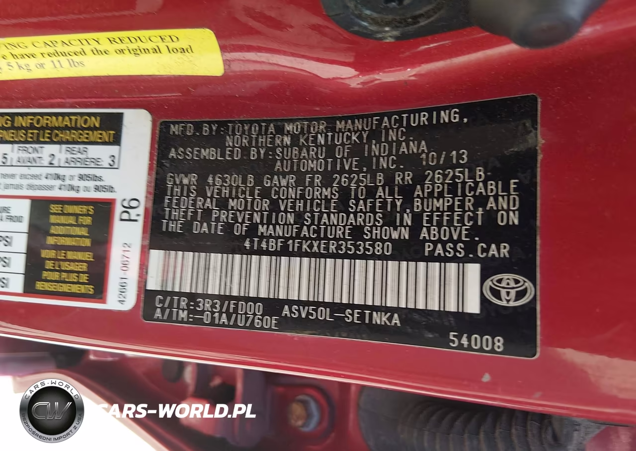 2014 Toyota Camry Le VIN:4T4BF1FKXER353580 - 9