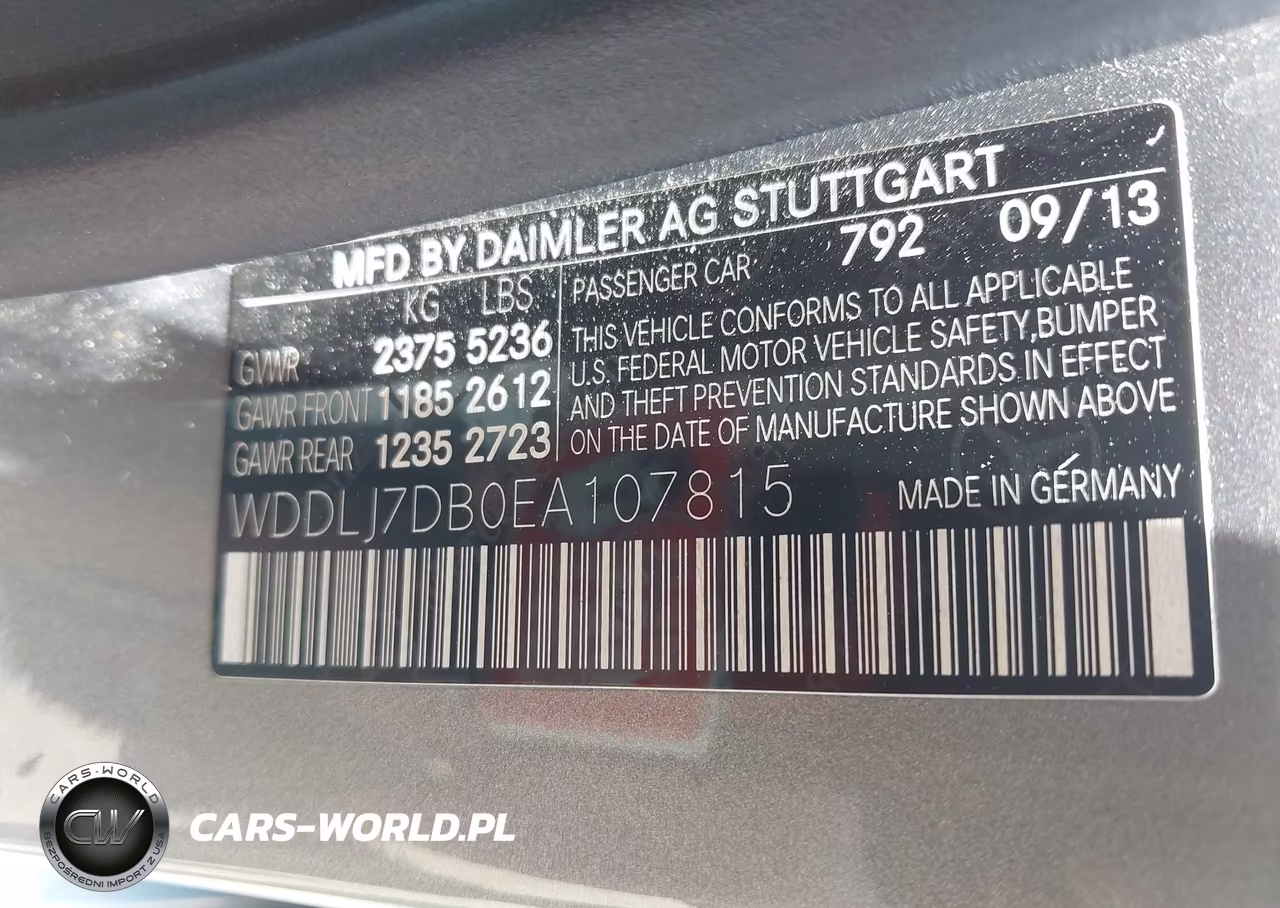 2014 Mercedes-Benz Cls 550 VIN:WDDLJ7DB0EA107815 - 9