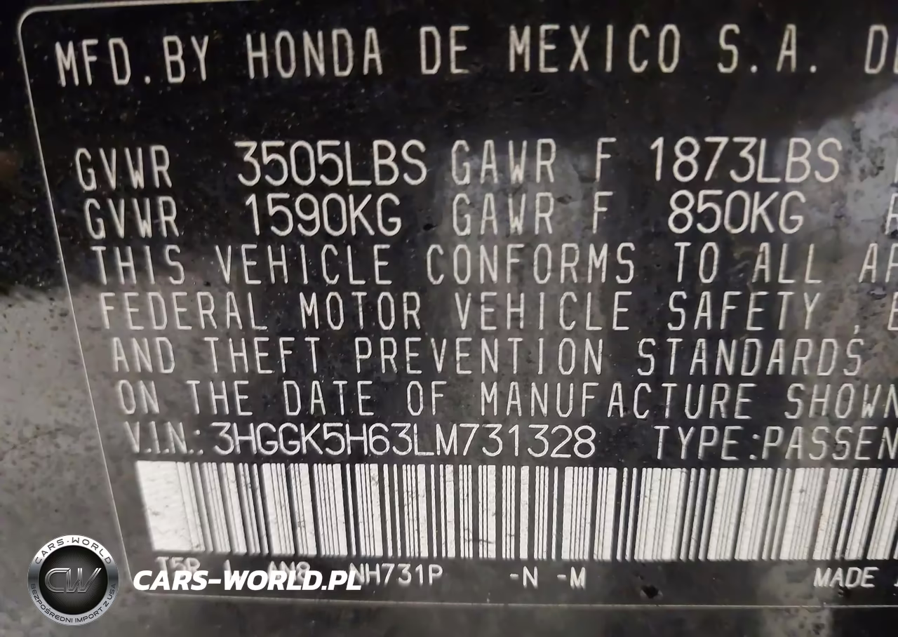 2020 Honda Fit Sport VIN:3HGGK5H63LM731328 - 9