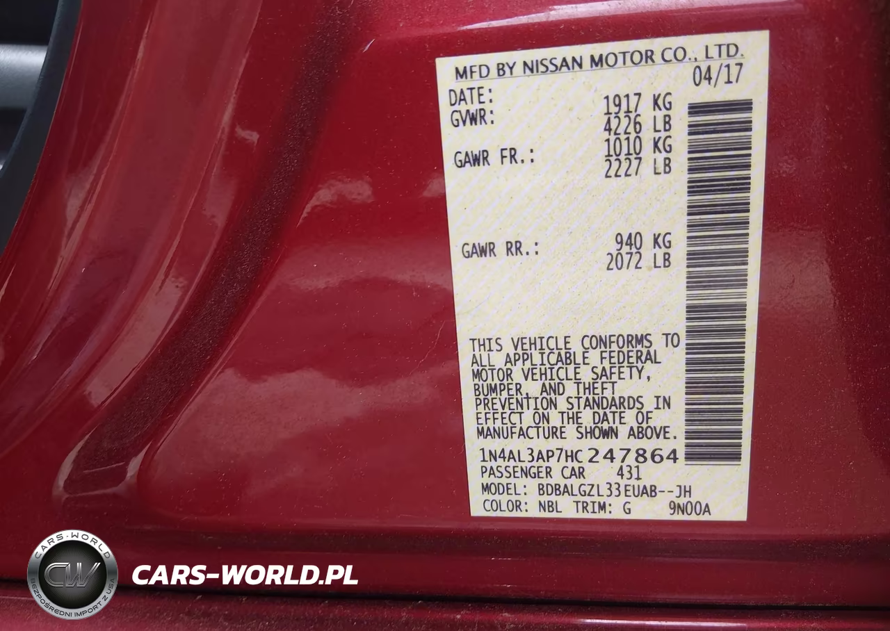 2017 Nissan Altima 2.5 S VIN:1N4AL3AP7HC247864 - 9