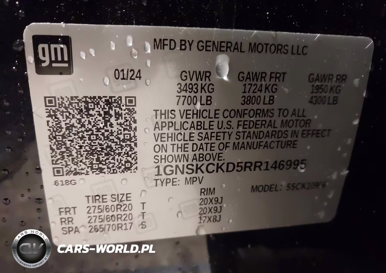 2024 Chevrolet Suburban 4Wd Lt VIN:1GNSKCKD5RR146995 - 9