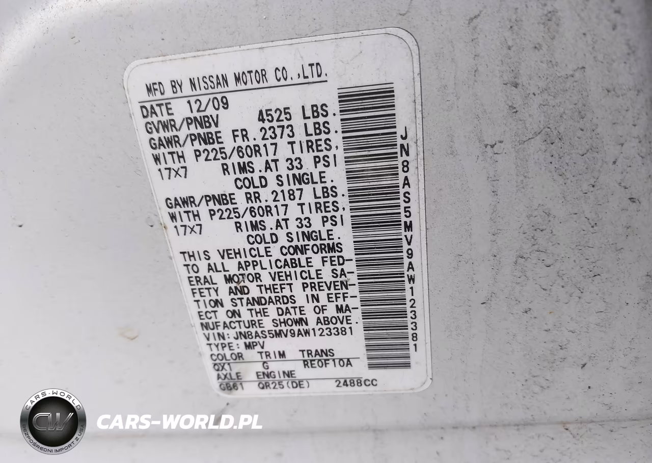 2010 Nissan Rogue Sl VIN:JN8AS5MV9AW123381 - 9