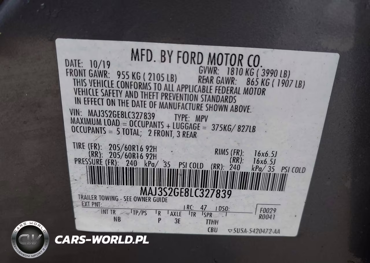 2020 Ford Ecosport Se VIN:MAJ3S2GE8LC327839 - 9