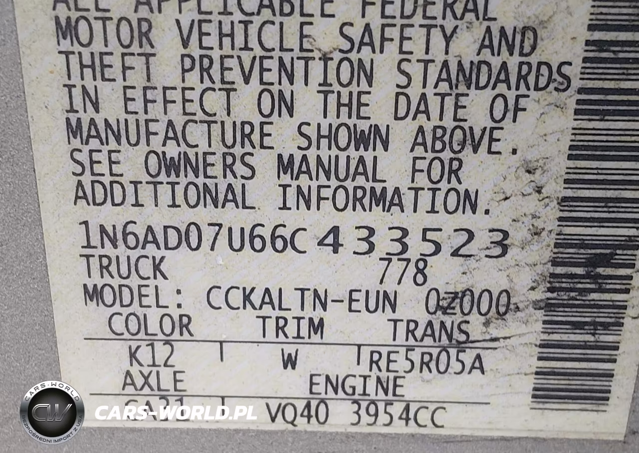 2006 Nissan Frontier Se VIN:1N6AD07U66C433523 - 9