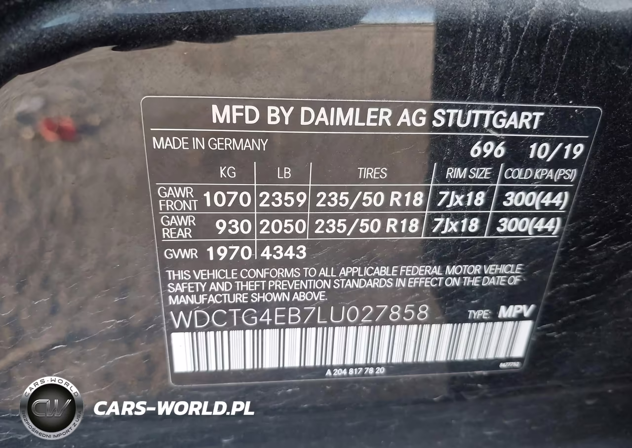 2020 Mercedes-Benz Gla 250 VIN:WDCTG4EB7LU027858 - 9