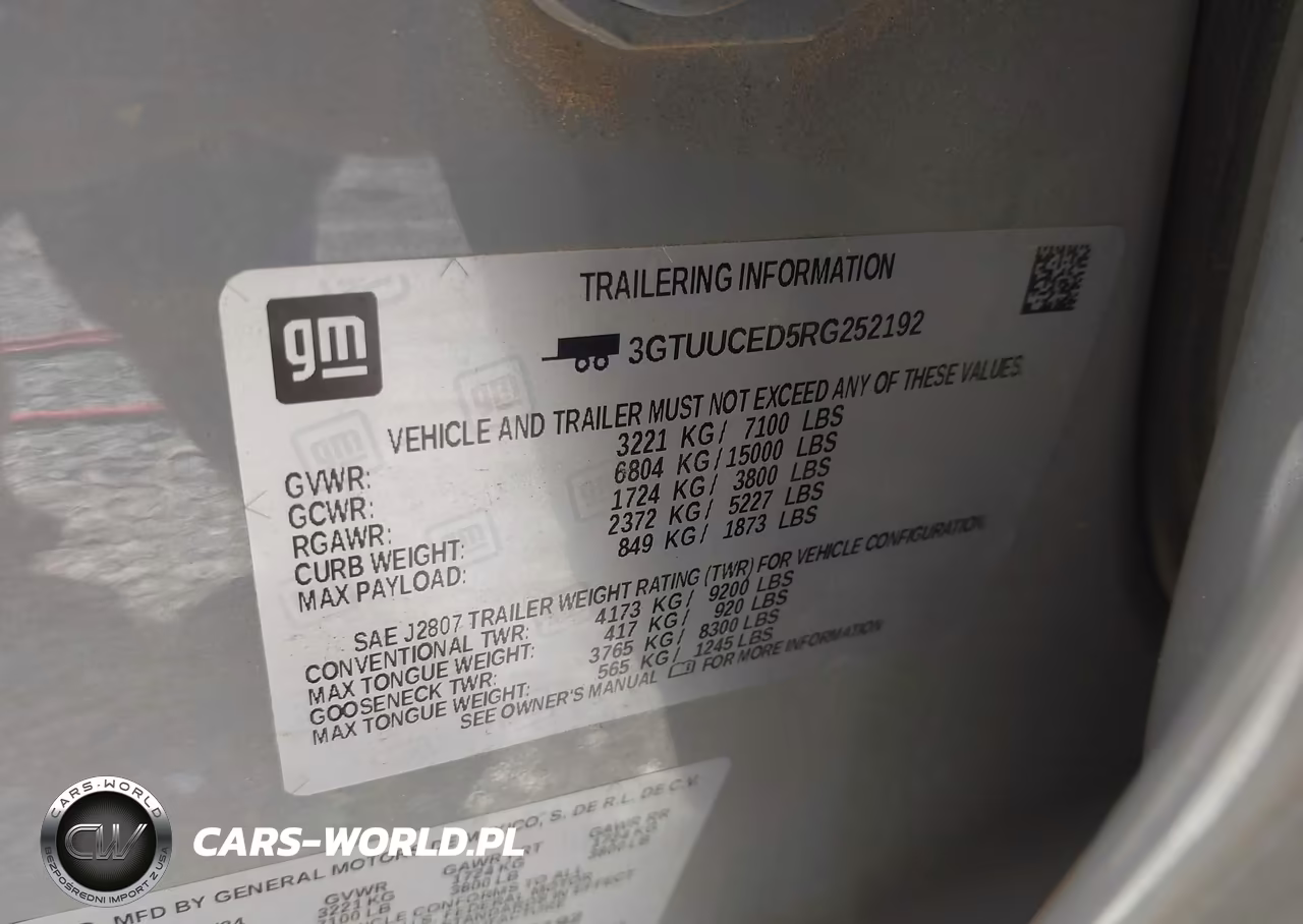 2024 GMC Sierra 1500 4Wd Short Box Elevation With 3Sb VIN:3GTUUCED5RG252192 - 9