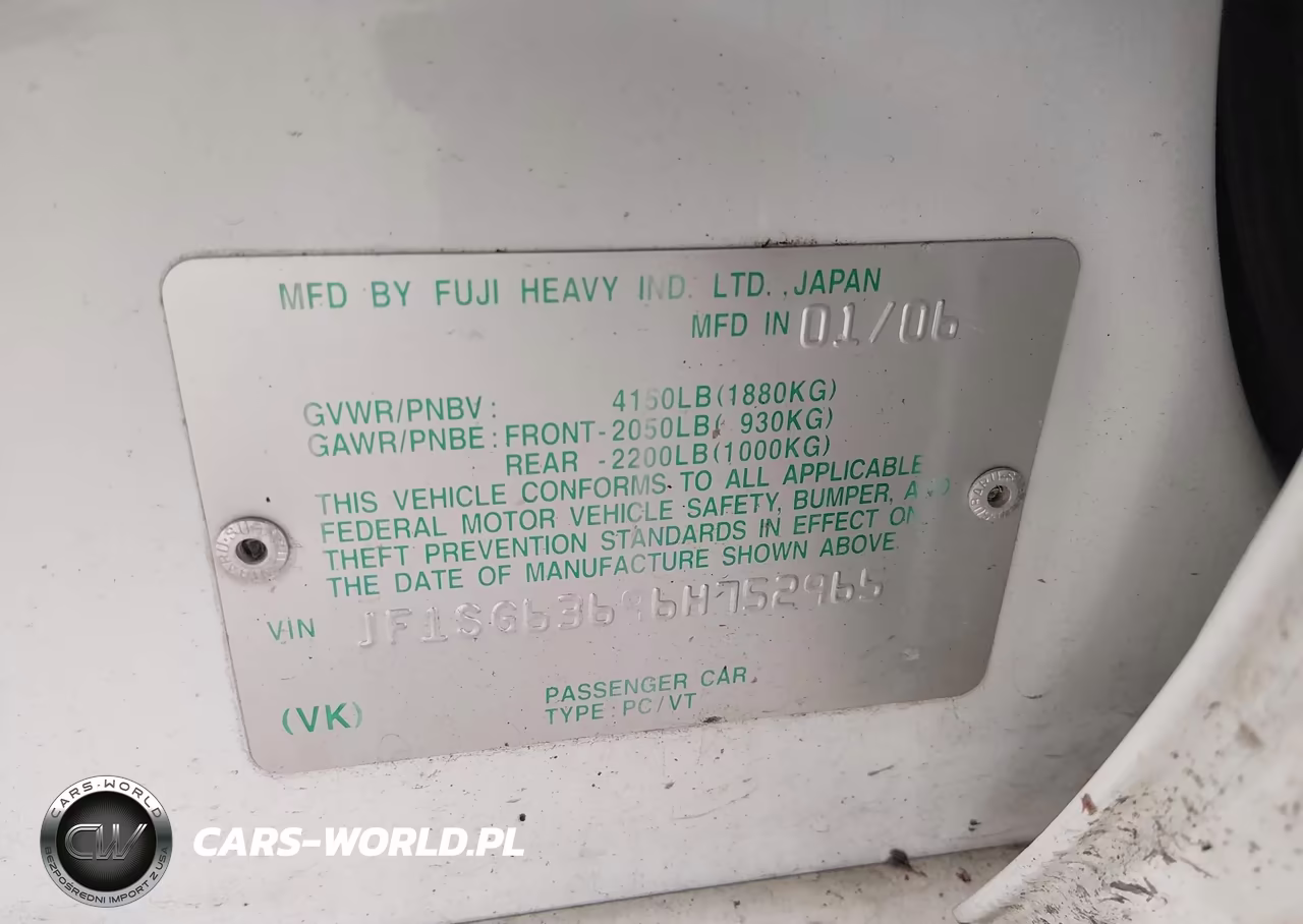 2006 Subaru Forester 2.5X VIN:JF1SG63696H752965 - 9