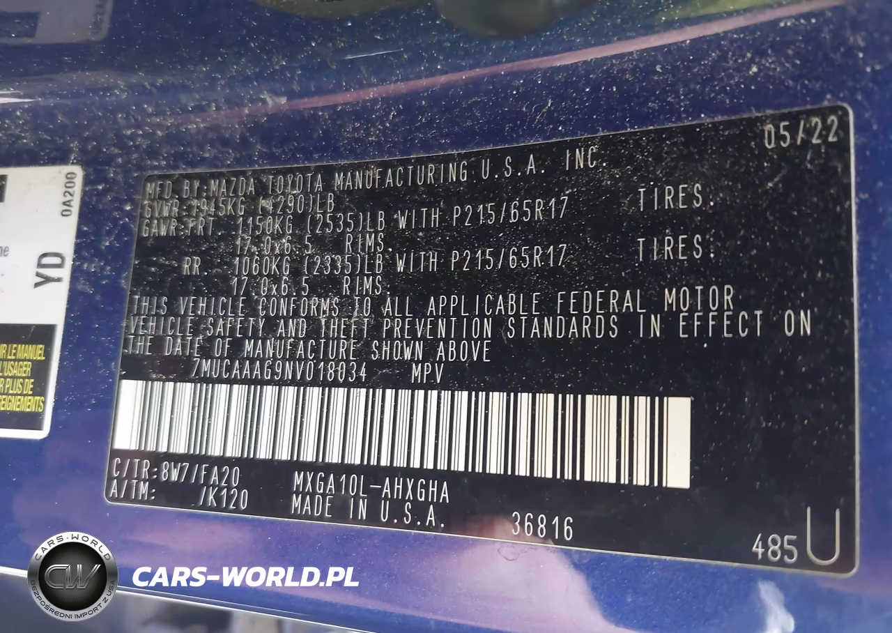 2022 Toyota Corolla Cross Le VIN:7MUCAAAG9NV018034 - 9