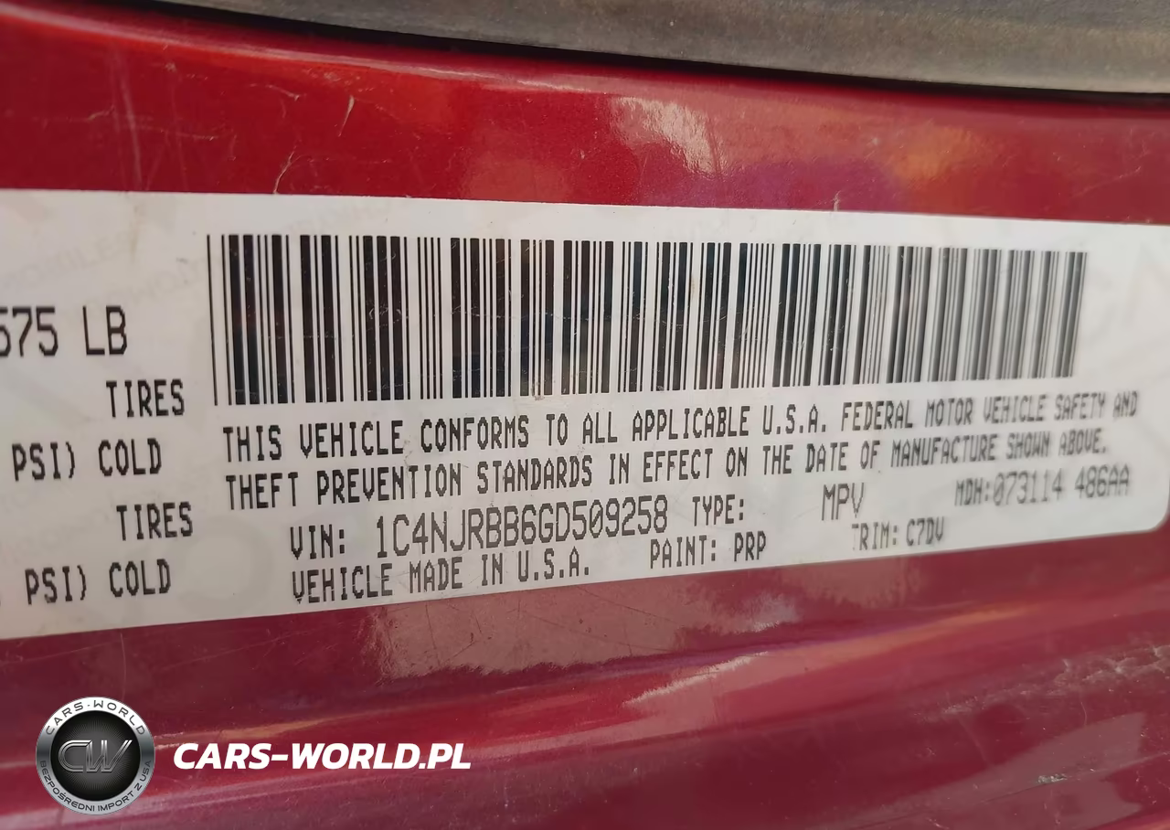 2016 Jeep Patriot Sport VIN:1C4NJRBB6GD509258 - 9