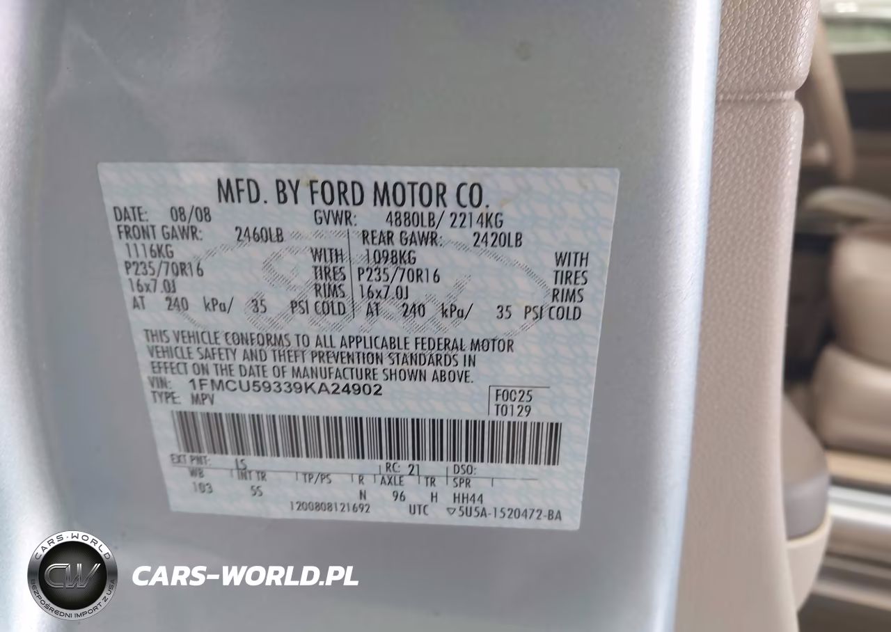 2009 Ford Escape Hybrid Limited VIN:1FMCU59339KA24902 - 9