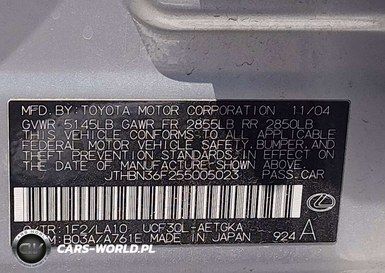 2005 Lexus Ls 430 VIN:JTHBN36F255005023 - 9