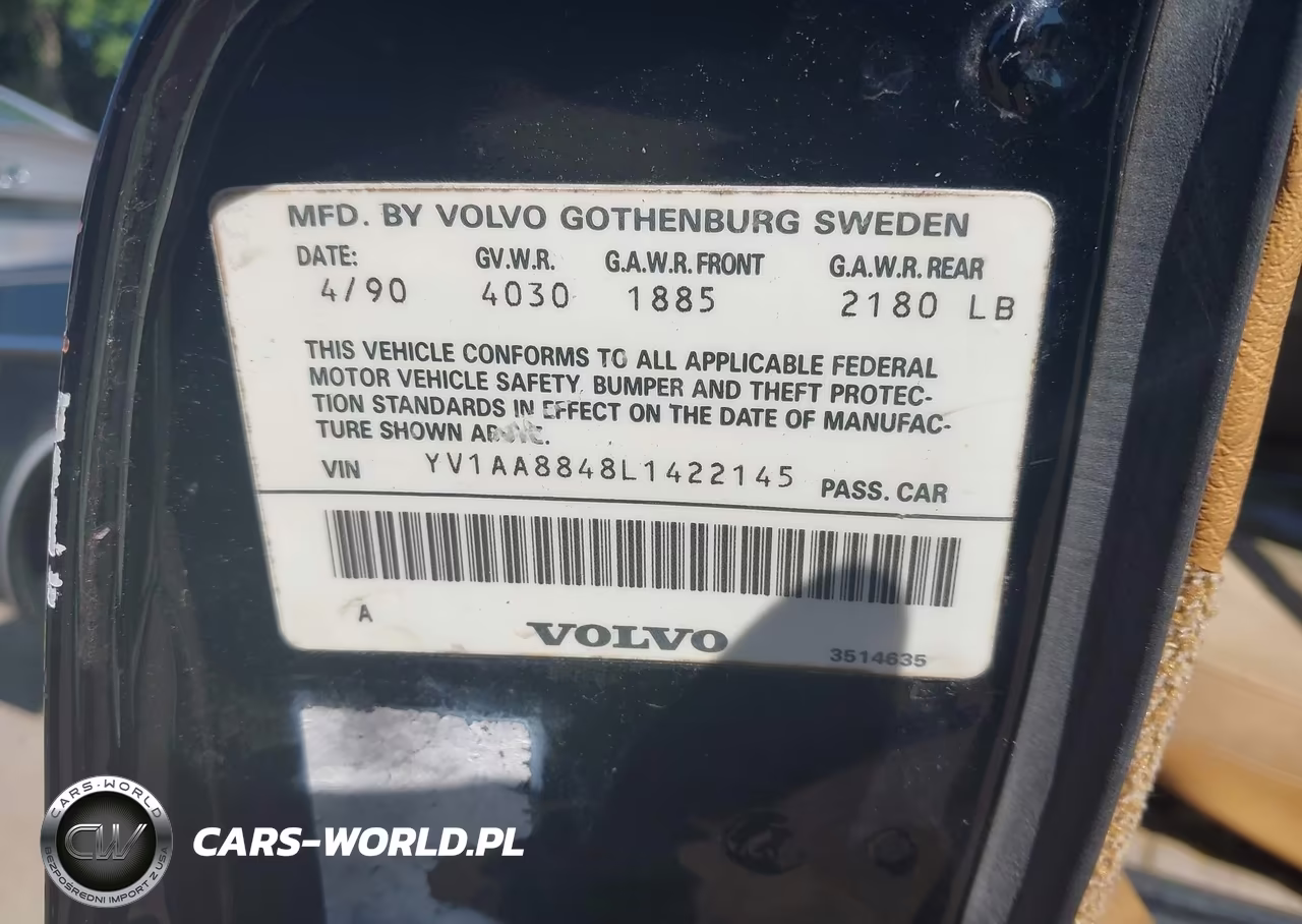 1990 Volvo 240 Dl VIN:YV1AA8848L1422145 - 9