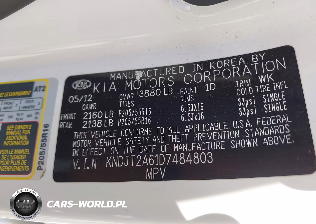 2013 Kia Soul + VIN:KNDJT2A61D7484803 - 9
