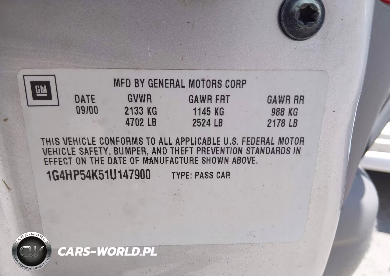 2001 Buick Lesabre Custom VIN:1G4HP54K51U147900 - 9