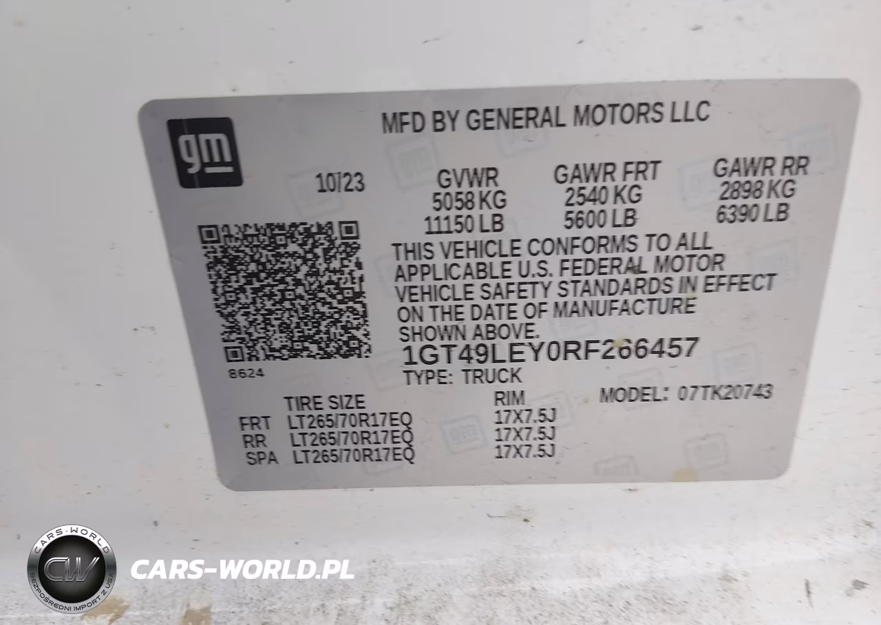 2024 GMC Sierra 2500Hd 4Wd Standard Bed Pro VIN:1GT49LEY0RF266457 - 9