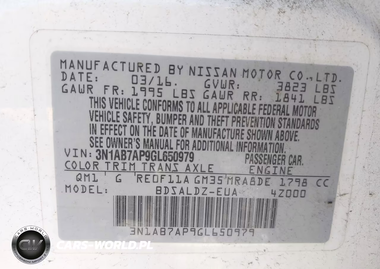 2016 Nissan Sentra Fe+ S-S-Sl-Sr-Sv VIN:3N1AB7AP9GL650979 - 9