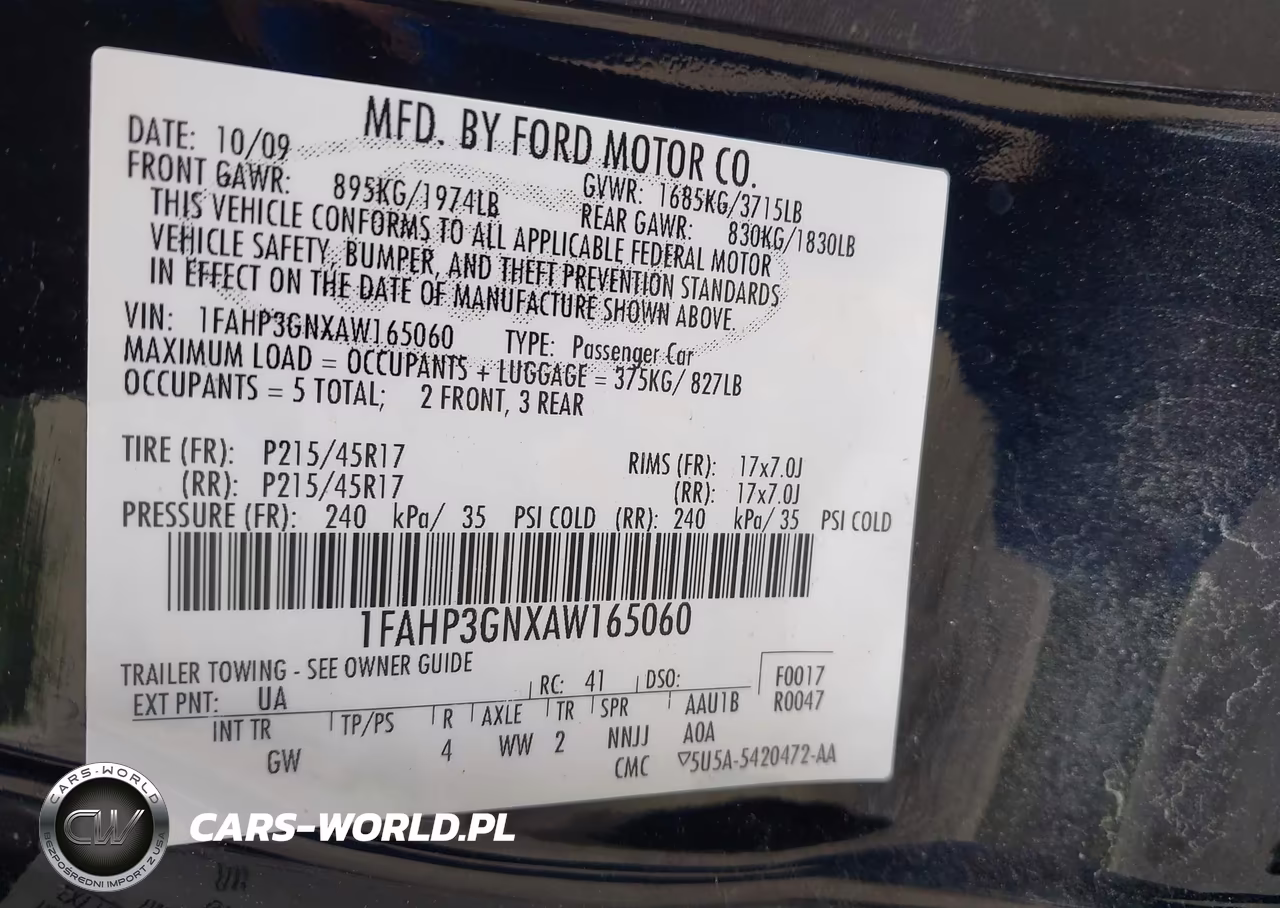 2010 Ford Focus Ses VIN:1FAHP3GNXAW165060 - 9