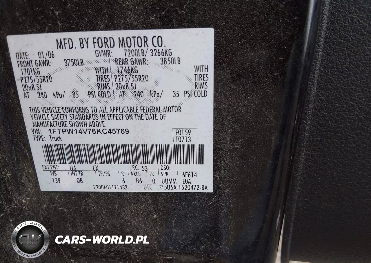 2006 Ford F-150 Fx4-Lariat-Xlt VIN:1FTPW14V76KC45769 - 9