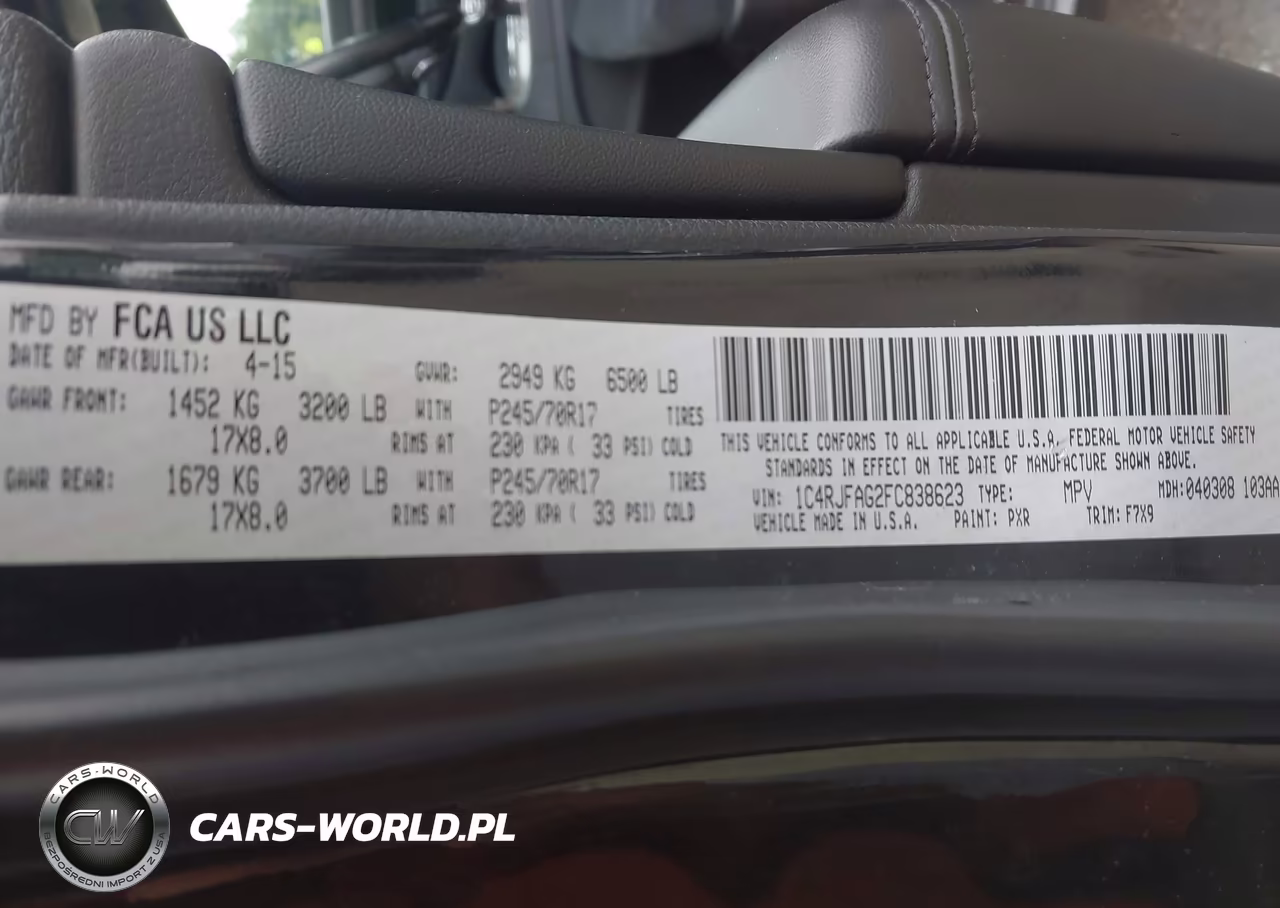 2015 Jeep Grand Cherokee Laredo VIN:1C4RJFAG2FC838623 - 9
