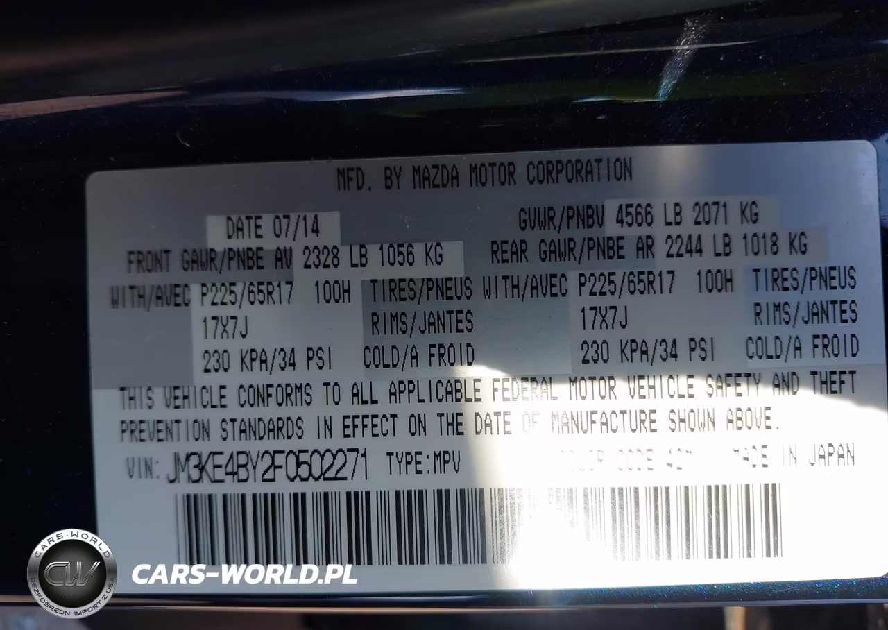 2015 Mazda Cx-5 Sport VIN:JM3KE4BY2F0502271 - 9