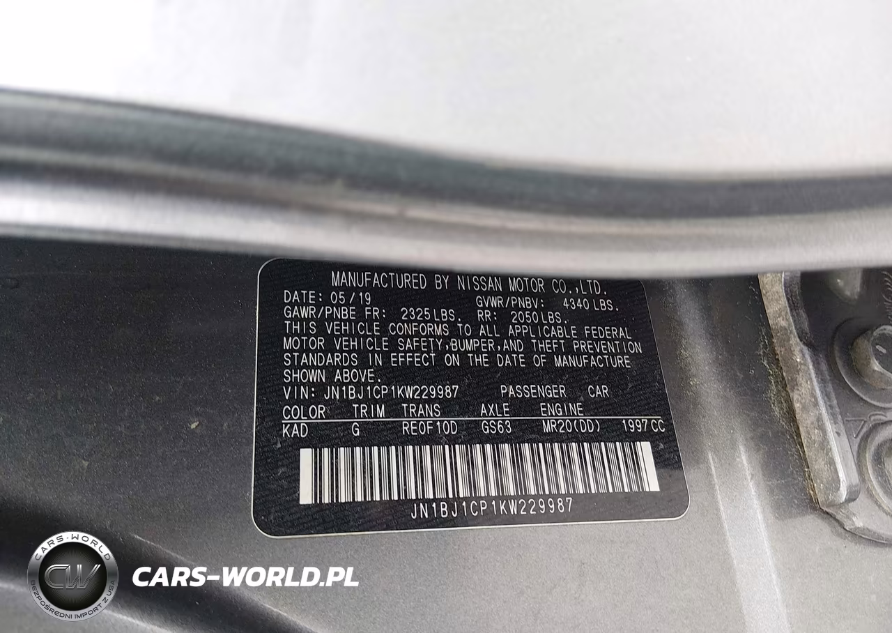 2019 Nissan Rogue Sport Sv VIN:JN1BJ1CP1KW229987 - 9