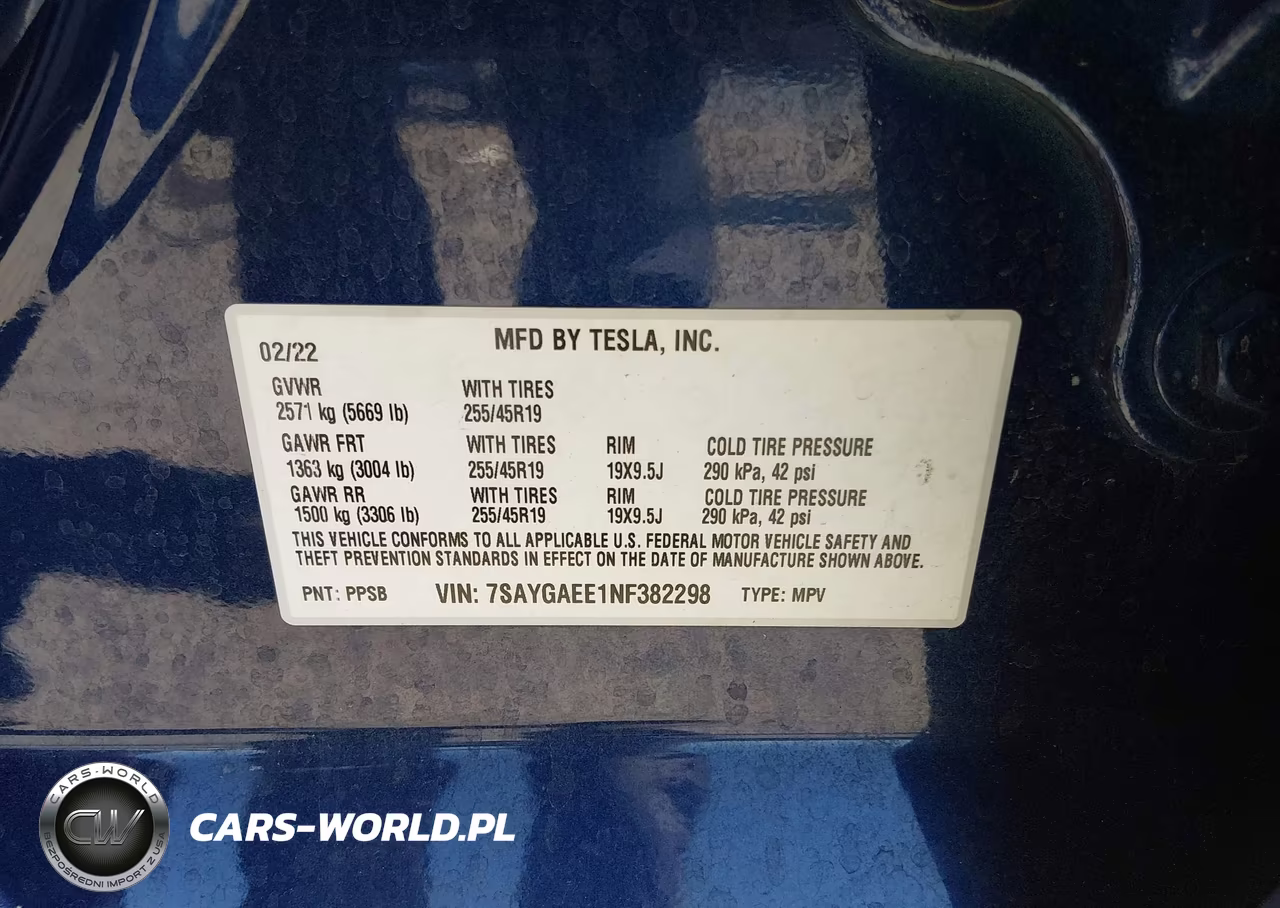 2022 Tesla Model Y Long Range Dual Motor All-Wheel Drive VIN:7SAYGAEE1NF382298 - 9