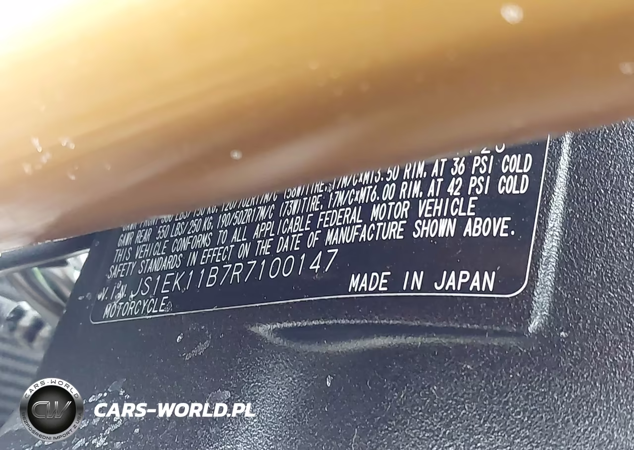 2024 Suzuki Gsx-S1000 A VIN:JS1EK11B7R7100147 - 10
