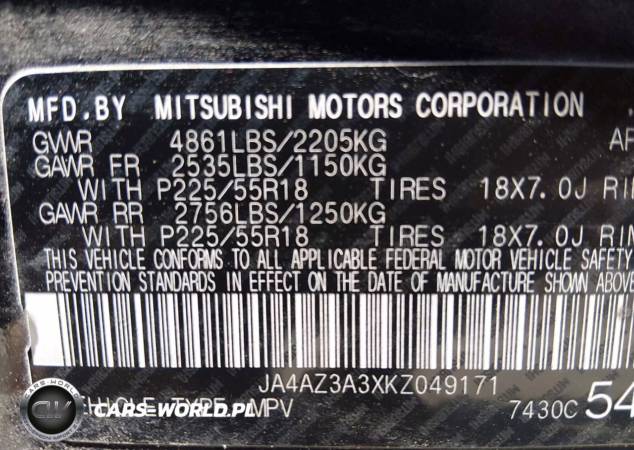 2019 Mitsubishi Outlander Sel VIN:JA4AZ3A3XKZ049171 - 9