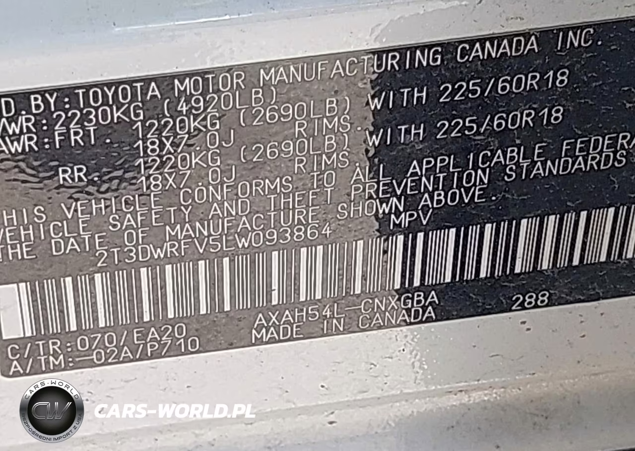2020 Toyota Rav4 Hybrid Limited VIN:2T3DWRFV5LW093864 - 9