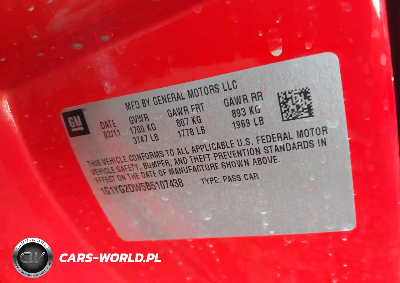 2011 Chevrolet Corvette VIN:1G1YG2DW5B5107438 - 9