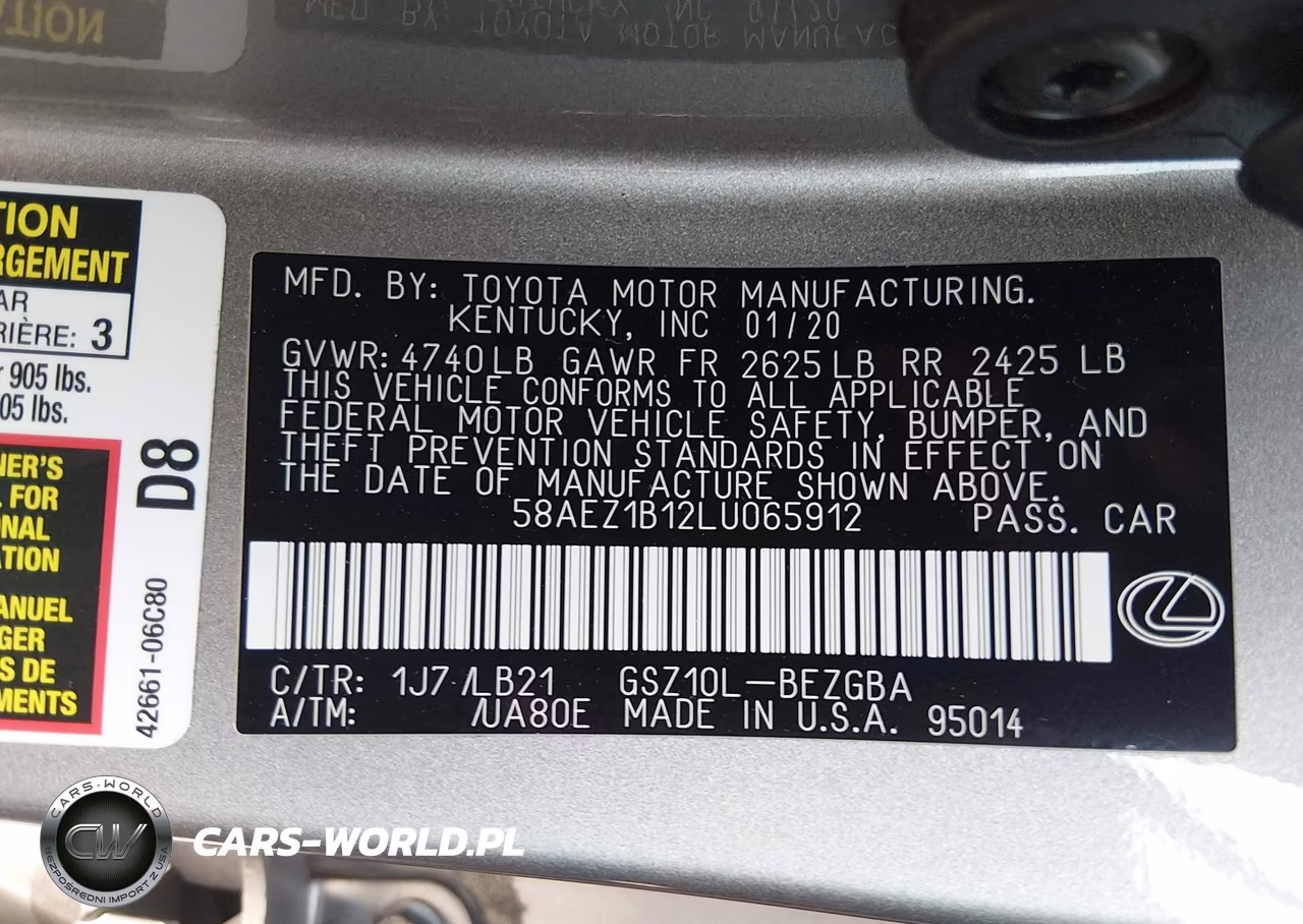 2020 Lexus Es 350 Luxury VIN:58AEZ1B12LU065912 - 9