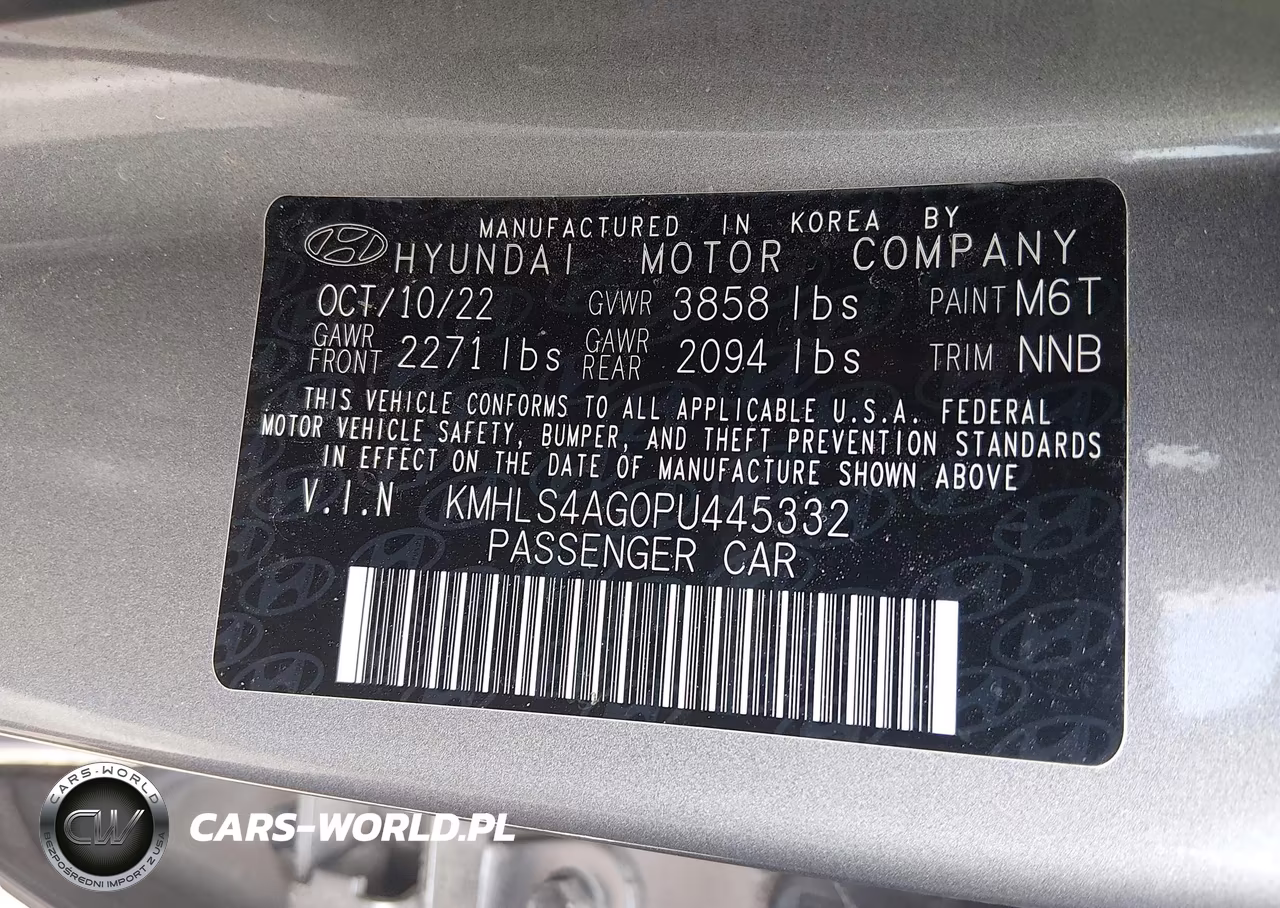 2023 Hyundai Elantra Sel VIN:KMHLS4AG0PU445332 - 9