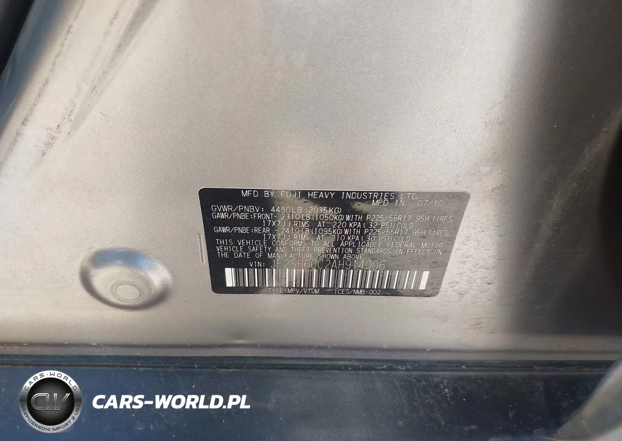 2010 Subaru Forester 2.5X Premium VIN:JF2SH6CC2AH914006 - 9